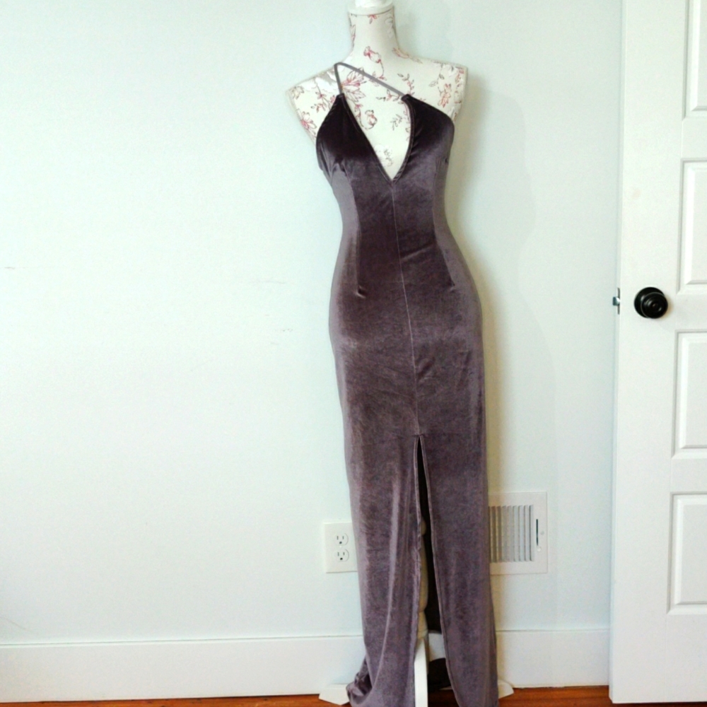 BooHoo Stretch Velvet Cocktail Dress